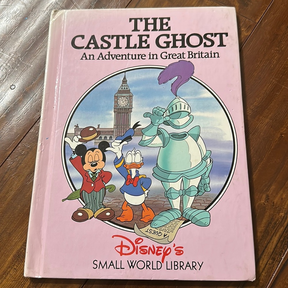 Vintage Disney Castle Ghost Great Britain Small World Library Mickey Donald HC